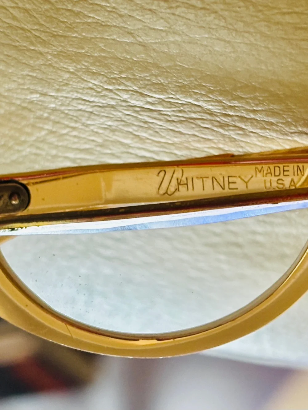 RARE Hard To Find - Whitney USA Vintage Gold Women's Half-Frame Reading Glasses